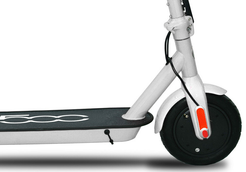 Hulajnoga elektryczna FIAT F500 F85W Biały kierownica kola waga skladanie