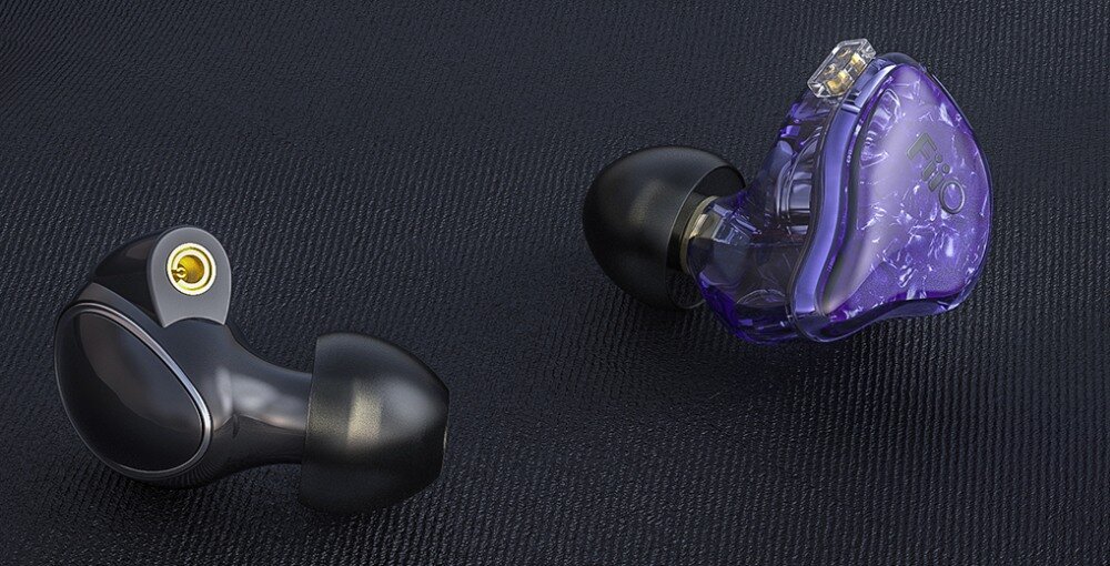 Słuchawki dokanałowe FIIO FH1S Czarny sterowniki przetworniki technologia liquid końcówki silikonowe piankowe kabel wtyczka MMCX czułość poziom zniekształcenia design konstrukcja 