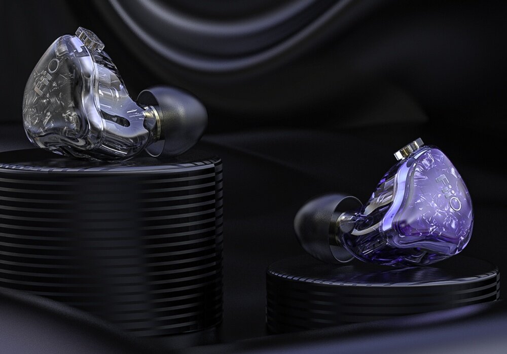 Słuchawki dokanałowe FIIO FH1S Czarny sterowniki przetworniki technologia liquid końcówki silikonowe piankowe kabel wtyczka MMCX czułość poziom zniekształcenia design konstrukcja 