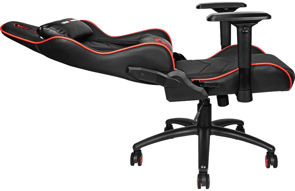 Fotel MSI Mag CH120 X Czarno-czerwony tapicerka wytrzymałość