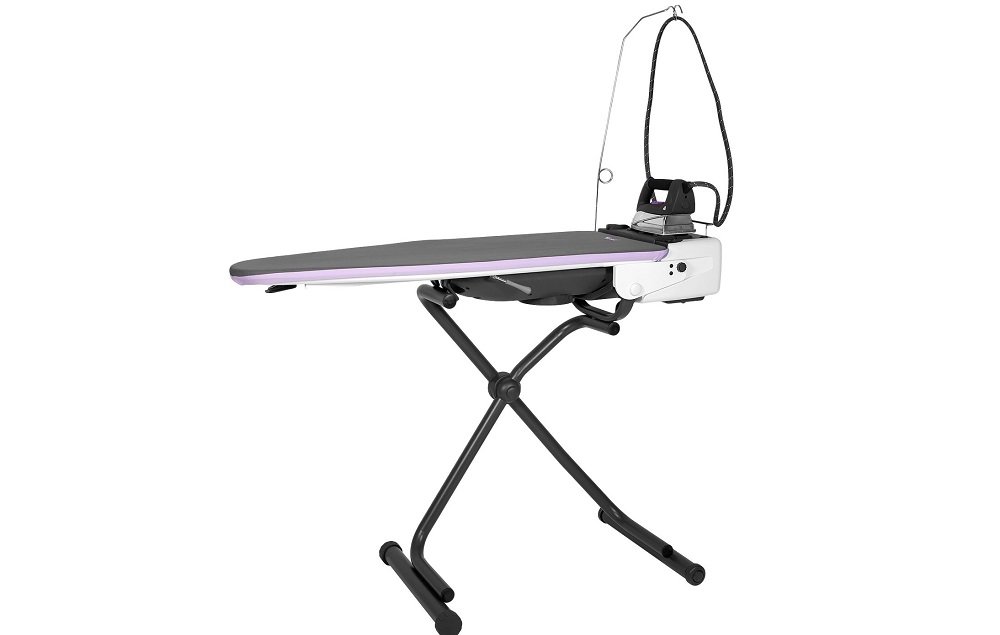 Stol-prasowalniczy-TEXI-Hestia-z-wytwornica-pary-Stopa-PTFE-do-zelazka wygląd ogólny