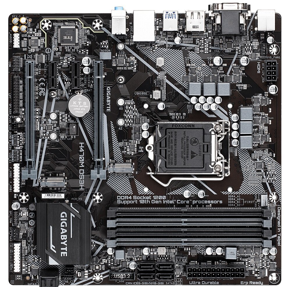 Płyta główna GIGABYTE H470M DS3H trwała wytrzymała