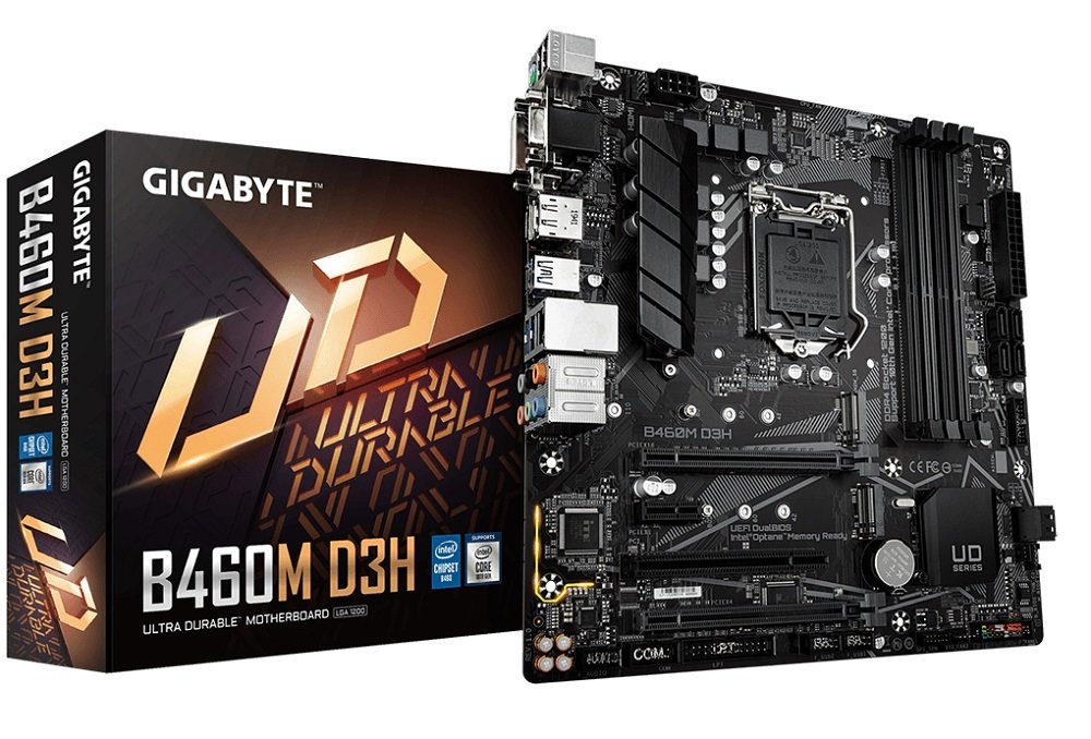 Płyta główna GIGABYTE B460M D3H do procesorów INTEL 8 i 9 generacji M.2 porty USB podświetlenie RGB