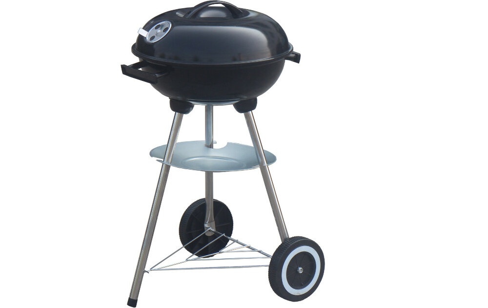 Grill węglowy SASKA GARDEN Pluto opis wyposazenie ruszt pokrywa popielnik raczka czyszczenie