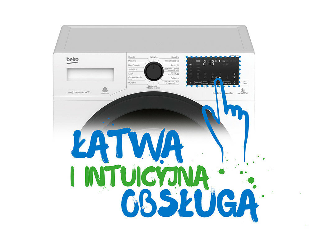 Pralka BEKO PWUV7646XME wyswietlacz opoznienie startu