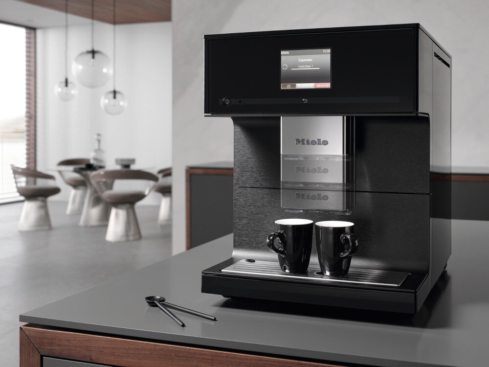 Ekspres MIELE CM 7750 Czarny Automatyczne opcje timer ObsidianBlack ComfortClean AutoDescale