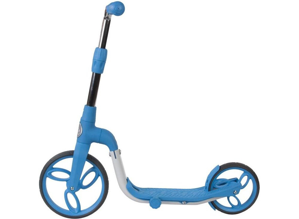 Rowerek biegowy SUN BABY Evo 360 2w1 Niebieski za pomocą jednego przycisku zmienia się w hulajnogę unikalny design prosta drewniana konstrukcja elementy z tworzywa sztucznego