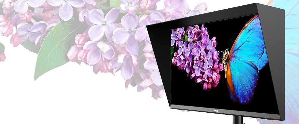 Monitor MSI Creator PS321QR - Wygodna pozycja pracy szerkoie kąty widzenia 178 stopni
