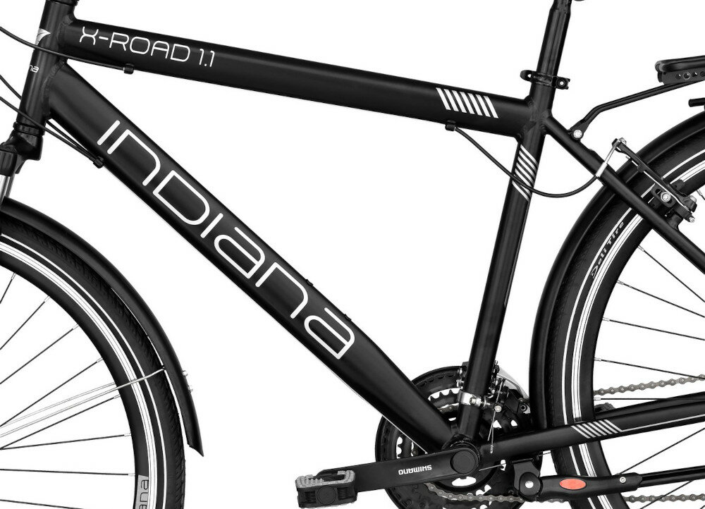 Rower INDIANA X-Road 1.1 M19 Grafitowo-czerwony  - Rama