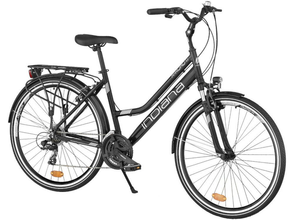 Rower trekkingowy INDIANA X-Road 1.1 D19 Czarny wyglad front
