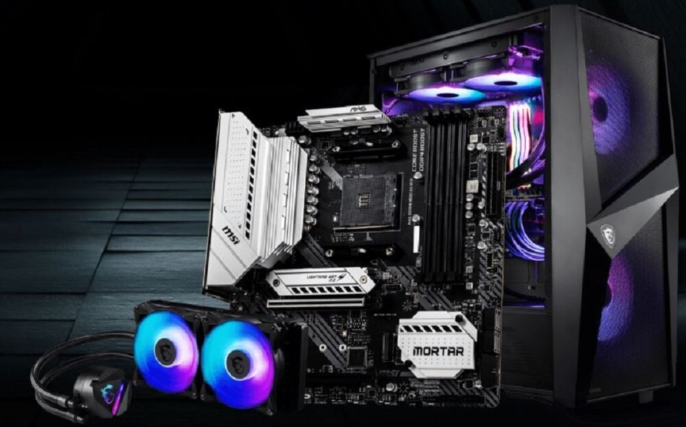 Płyta główna MSI Mag B550M Mortar WiFi - masywny radiator  