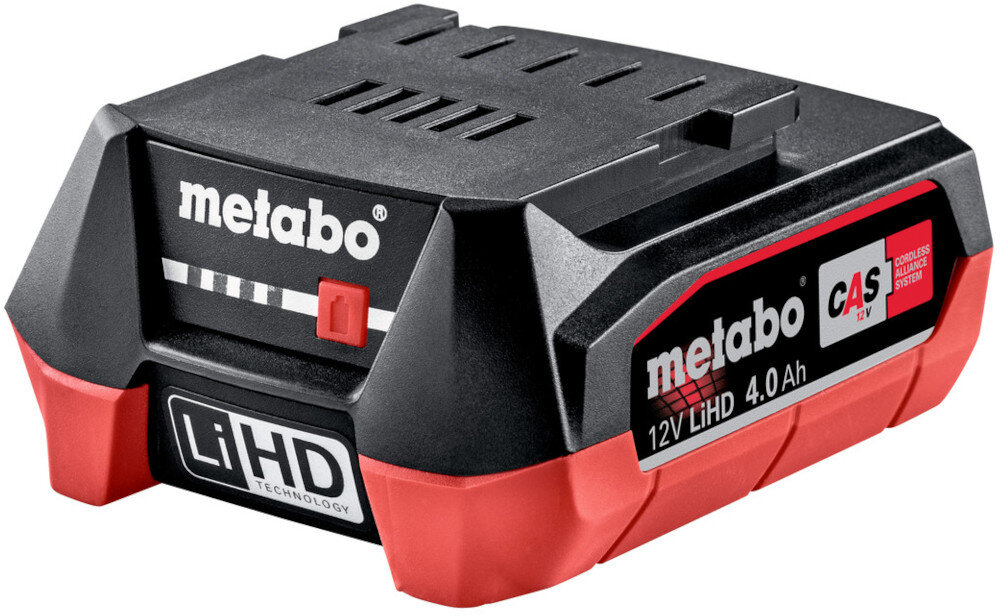 Wiertarko-wkrętarka akumulatorowa METABO PowerMaxx BS 12 BL (601038800) silnik bezszczotkowy akumulator LiHD napięcie 12 V pojemność 4,0 Ah duża moc długi czas działania długa żywotność wskaźnik stanu naładowania technologia Ultra-M