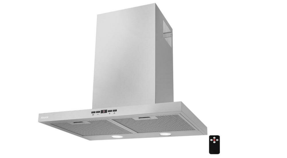 MAAN-Mix-50-Bialy okap funkcjonalny elegancki kuchenne wnętrze wyciąg pochłaniacz prędkość praca oświetlenie ledowe sterowanie