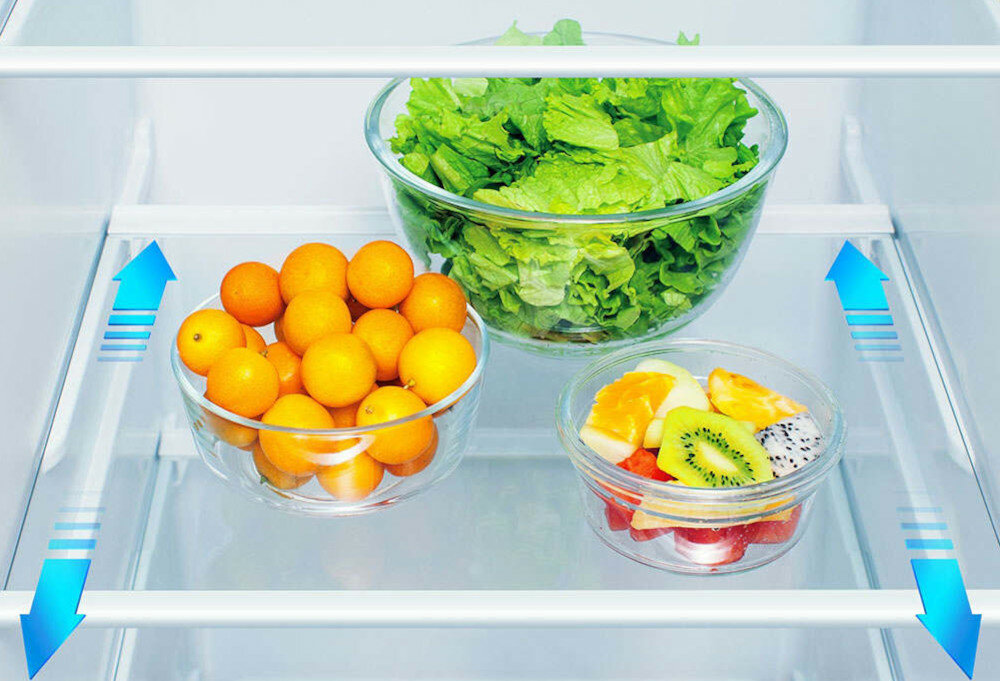 Lodówka HISENSE RS670N4AC1 Side by side Nofrost  - Łatwo dostępne półki