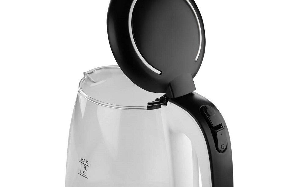 Czajnik GORENJE K17GLBW wygodne otwieranie