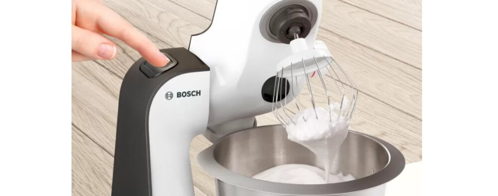 Robot kuchenny planetarny BOSCH MUM54A00 900W podnoszone ramie jeden przycisk funkcja EasyArm Life wymiana mieszadel szybko prosto wygodnie