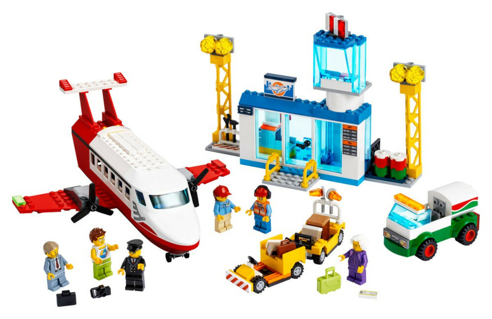 LEGO City Centralny port lotniczy 60261 poscig minifigurki