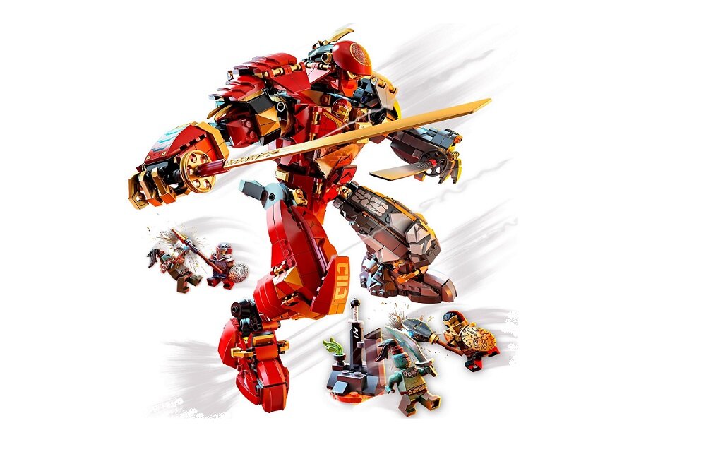 LEGO Ninjago Mech z ognia i kamienia 71720 kreatywna zabawa prawidłowy rozwój merytoryczny dziecka klocki figurki minifigurki