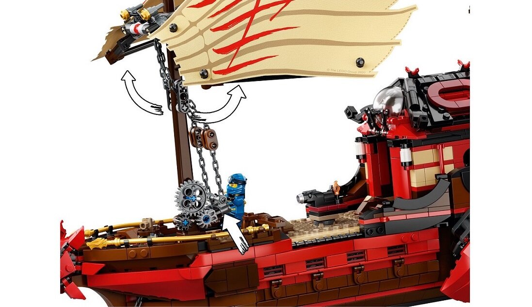 LEGO Ninjago Perła Przeznaczenia - nieograniczona zabawa wymiary statku