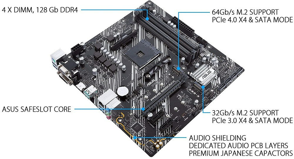 Płyta główna ASUS Prime B550M-K - wydajne chlodzenie