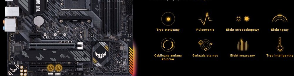 Płyta główna ASUS Tuf Gaming B550M-Plus - oswieltenie  
