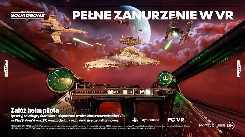 gry PC ps4 xbox 2019 2020 komputerowe na komputer najlepsze Star Wars: Squadrons 