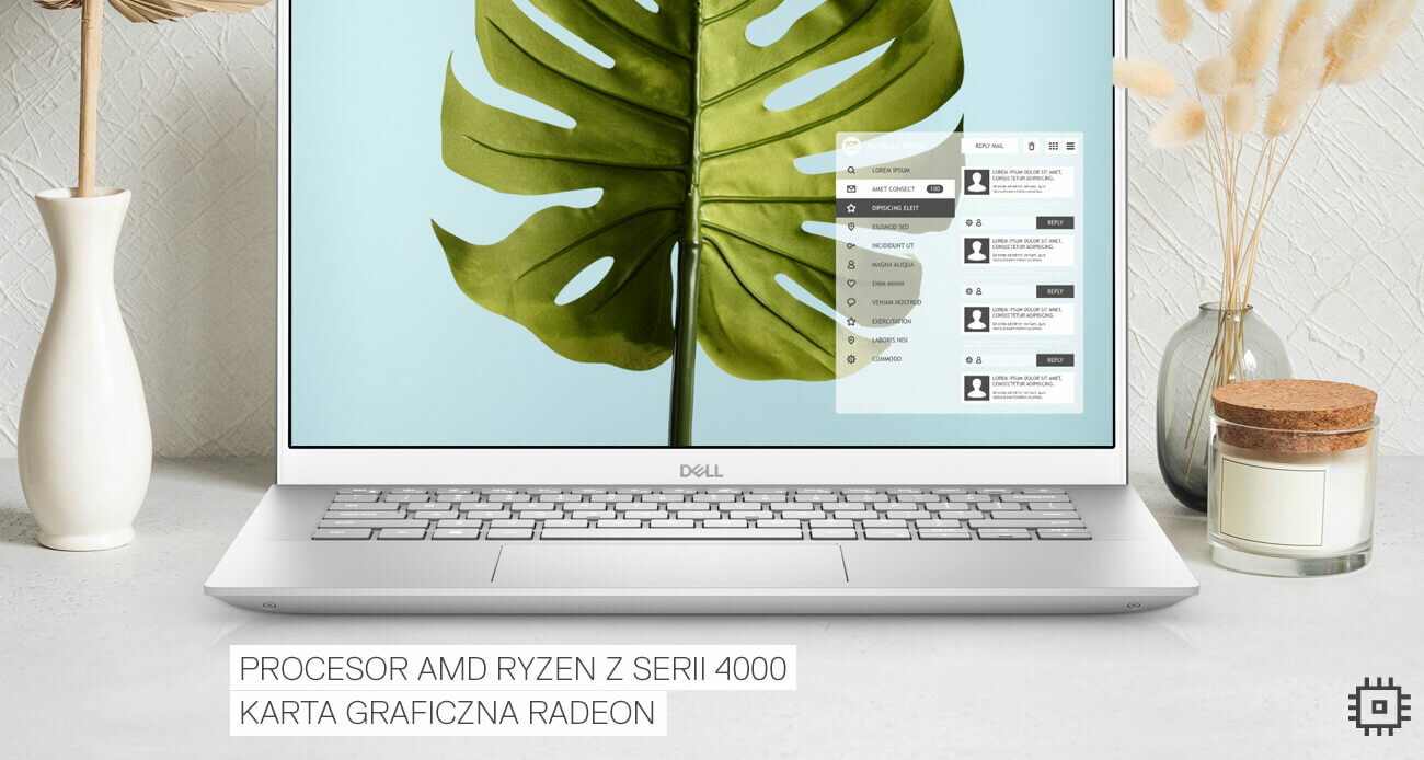 Laptop DELL Inspiron G15 5510 - Procesor AMD Ryzen z serii 4000 Karta graficzna Radeon 