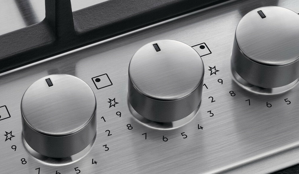 Płyta gazowa AEG HGB64420SM panel pokretla szybka łatwa obsługa bez opóźnień