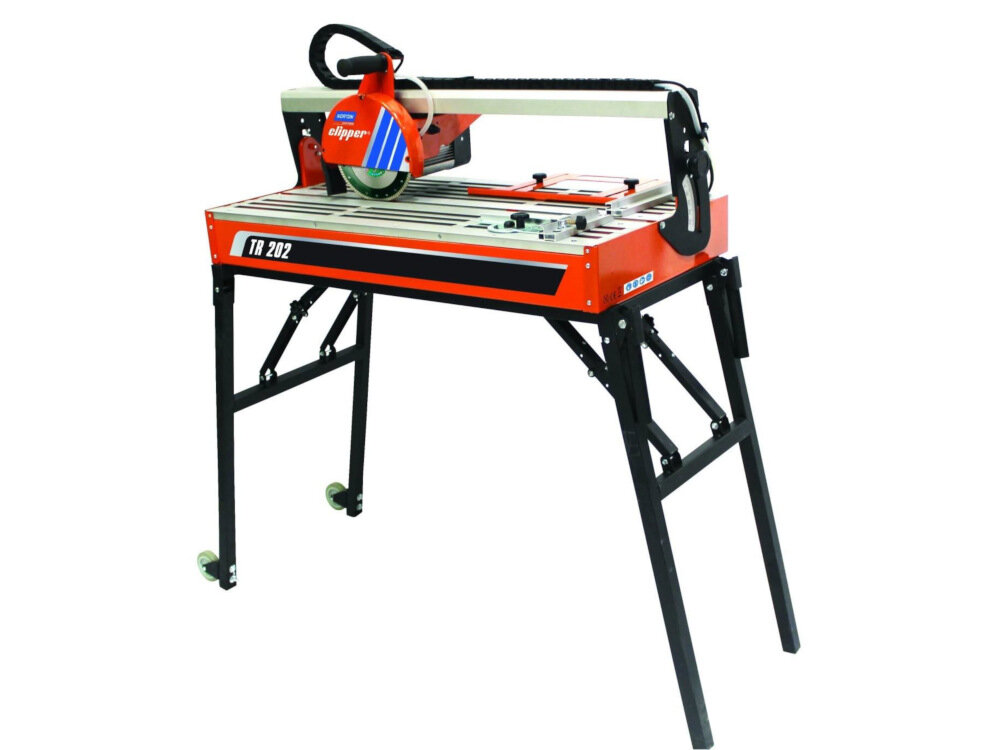 Przecinarka do glazury NORTON Clipper TR202 wbudowana pompa wodna zabezpieczenie sprzętu przed przegrzaniem