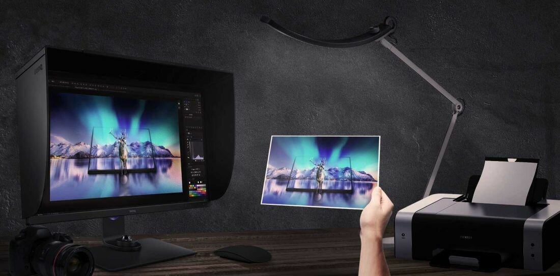 Monitor BENQ SW321C - symulowany podgląd