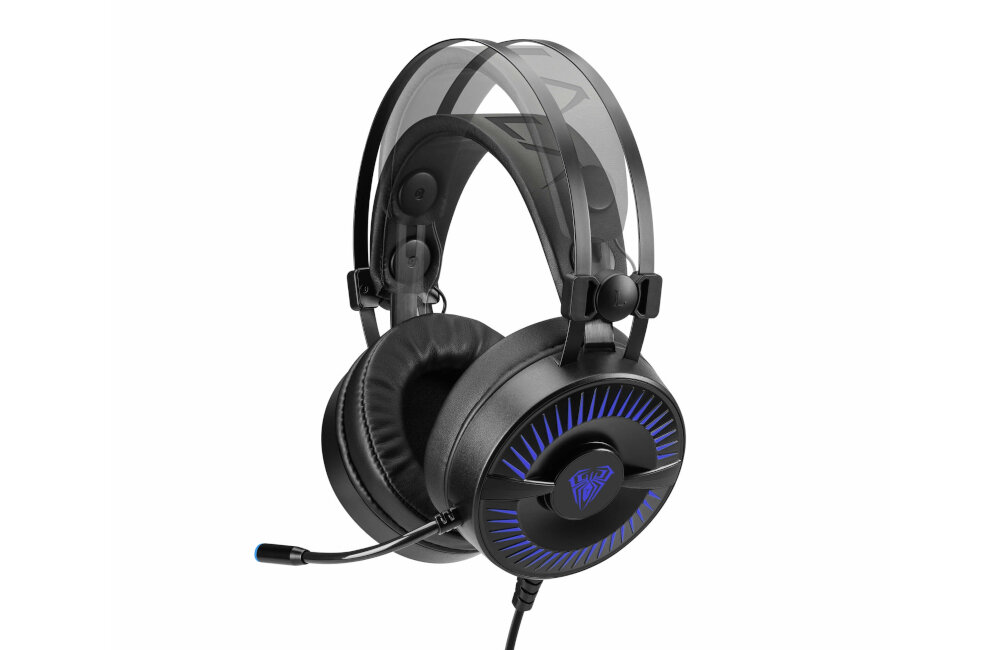 Słuchawki AULA Cold Flame Gaming regulacja pałąka i głośności