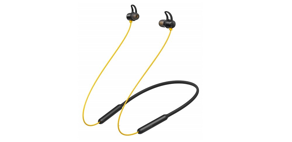 Słuchawki dokanałowe REALME Buds Wireless Żółty widok ogólny skos