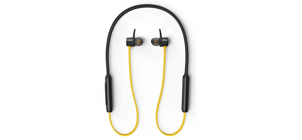 Słuchawki dokanałowe REALME Buds Wireless Żółty widok front ogólny