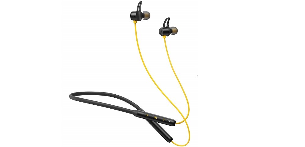 Słuchawki dokanałowe REALME Buds Wireless Żółty widok skos bok