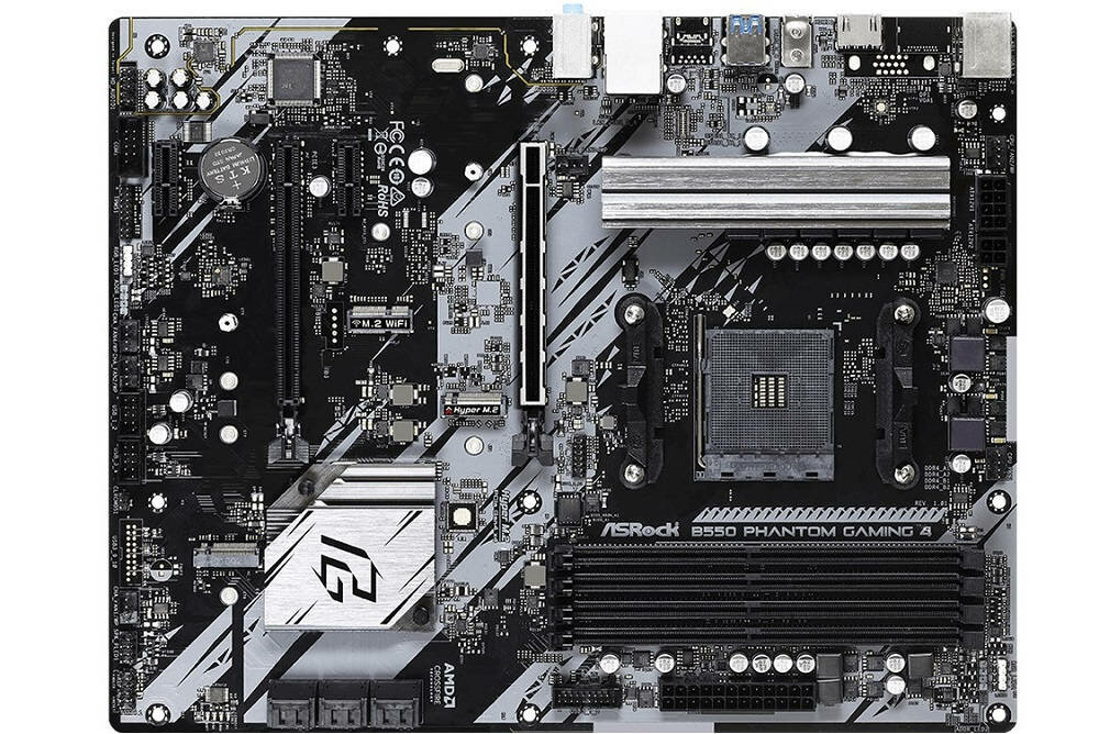 Płyta główna ASROCK B550 Phantom Gaming 4 - funkcja CrossFire dzielenie generowanego obrazu pomiędzy karty graficzne