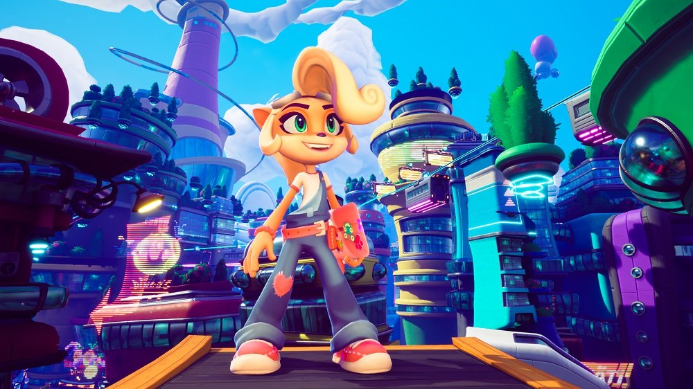 Crash Bandicoot 4 Najwyższy Czas Gra PS4 widok postać Coco