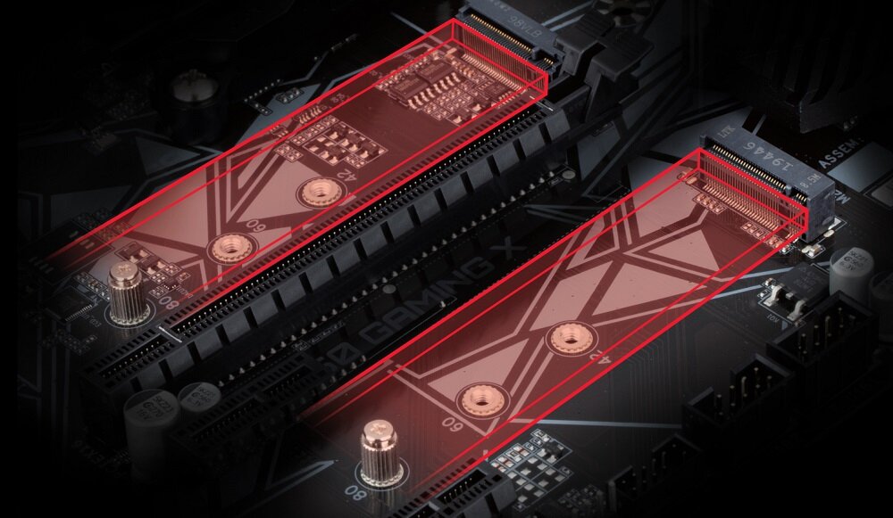 Płyta główna GIGABYTE B550 Gaming X - złącze M. 2 montaż szybkich dysków SSD