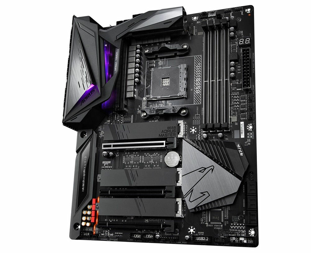 Płyta główna GIGABYTE B550 Aorus Master - wydajny układ chłodzenia pasywne radiatory wydajność chłodzenia Smart Fan 5