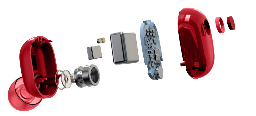 Słuchawki dokanałowe XMUSIC TWS700R Czerwony - Jakość 