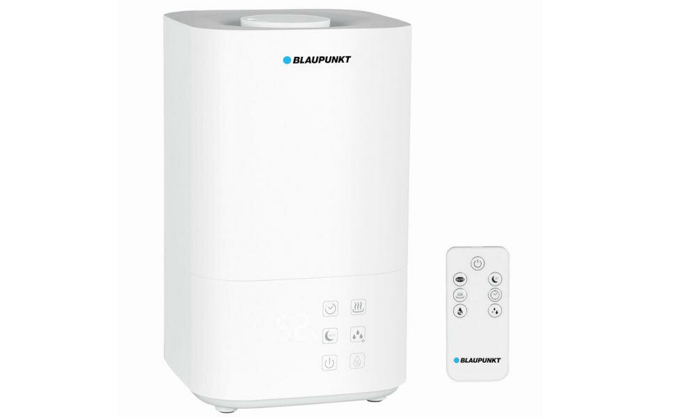 BLAUPUNKT-AHS701 nawilżacz powietrza nowoczesny funkcjonalny oczyszczanie wilgotność dolegliwości humidistat tryb automatyczny wydajność aromaterpia