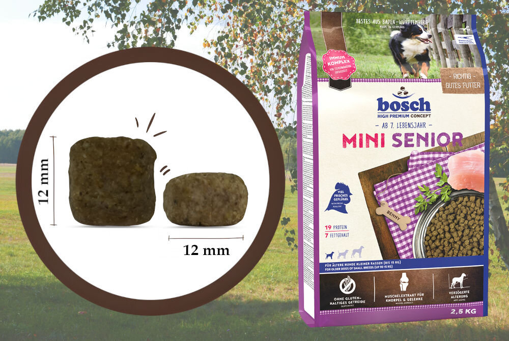 Karma dla psa BOSCH Senior 2.5 kg skład składniki analityczne