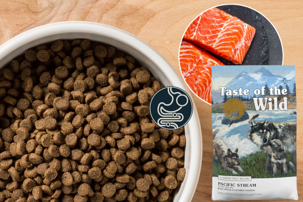 Karma dla psa TASTE OF THE WILD Pacific Stream Puppy Łosoś 2 kg dawkowanie analiza sklad