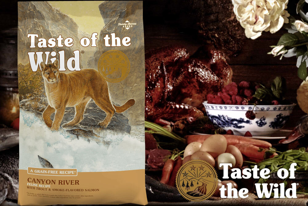 Karma dla kota TASTE OF THE WILD Canyon River Łosoś i pstrąg 6,6 kg dawkowanie analiza sklad