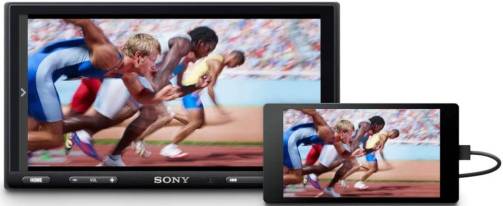 Radio samochodowe SONY XAV-AX5550D - łączność ze smartfonem