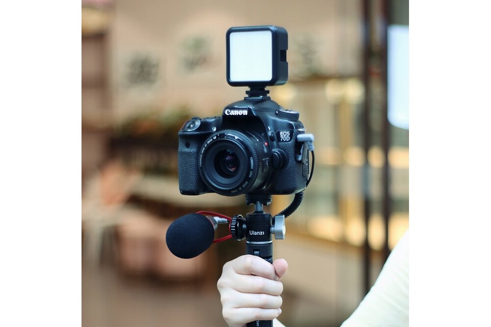 Statyw ULANZI U-Vlog MT-14 zdjęcia obiektyw ekran wizjer ogniskowa przysłona migawka obudowa bateria zasilanie filmy nagrywanie rozdzielczość matryca rozmiar przekątna tryby iso montaż lampa światło przyciski sterowanie menu kontrast jasność balans bieli filtry cmos karta pliki format zapis seria