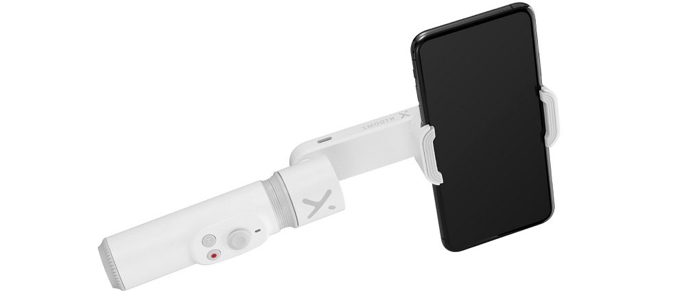Gimbal ręczny ZHIYUN Smooth-X widok biały M przycisk