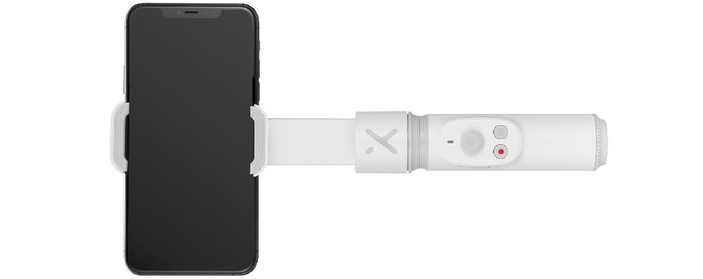 Gimbal ręczny ZHIYUN Smooth-X widok biały smartfon uchwyt