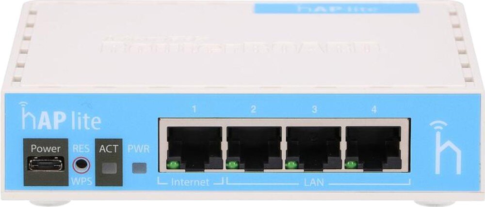 Router MIKROTIK RouterBOARD hAP Lite 2.4 GHz, Wi-Fi porty złącza
