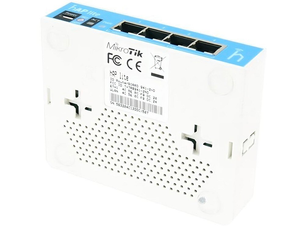 Router MIKROTIK RouterBOARD hAP Lite 2.4 GHz, Wi-Fi wielkość zasilanie pobór mocy