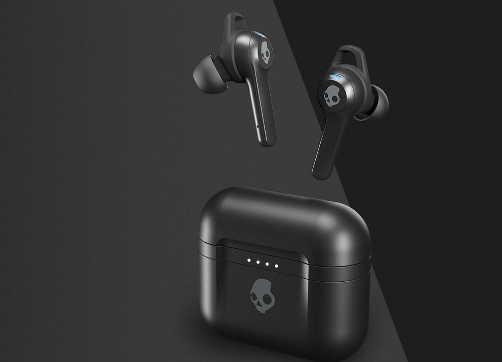 Słuchawki dokanałowe SKULLCANDY Indy Fuel Czarny bezprzewodowe ładowanie etui 